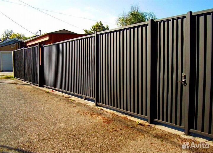 Заборы из профнастила под ключ от завода
