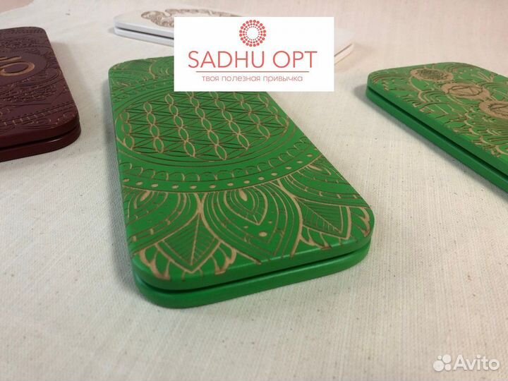 Доска садху с алюминиевыми гвоздями c гравировкой