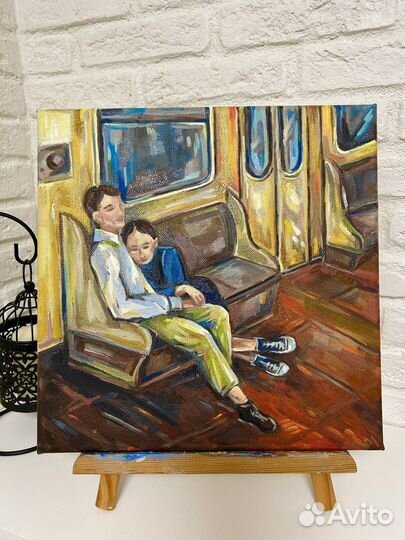 Картина маслом «Не прислоняться»