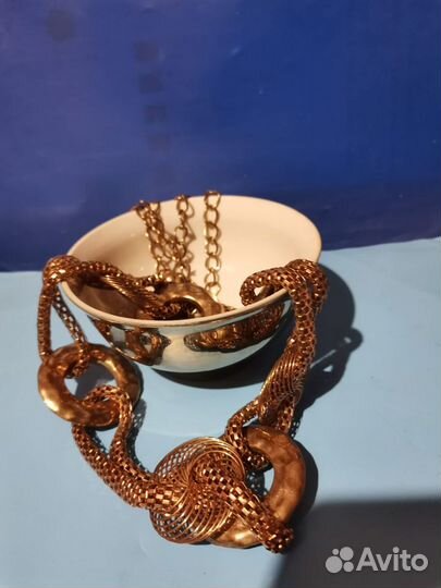 Пиала фарфоровая с золотым покрытием