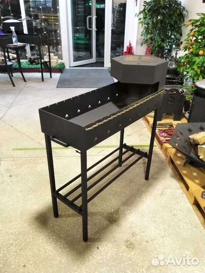 Мангал с печью под казан. Металл 3мм