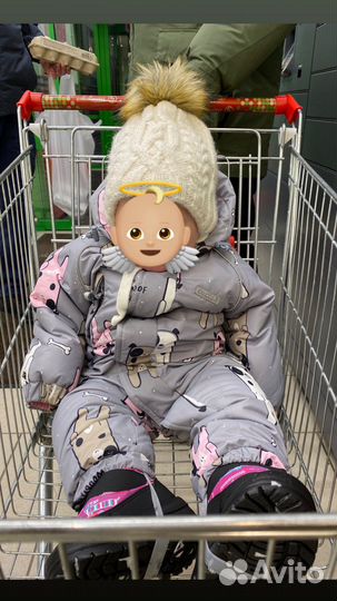 Зимний комбинезон для девочки 80 86 крокид