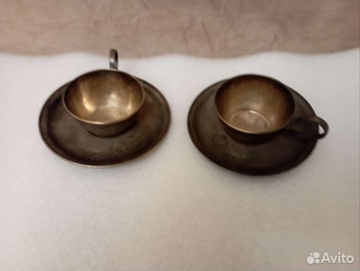 Кофейные пары мельхиор СССР