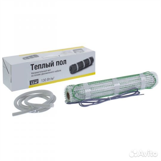 Нагревательный мат для теплого пола 2 м2 260 Вт