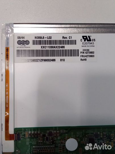 Матрица N089L6-L02 Rev.C1 8,9 1024x600 lvds