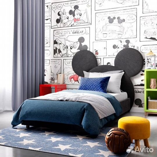 Детская кровать мягкая Микки кт дк17