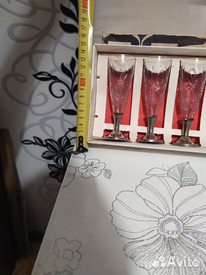 Рюмки СССР металлическая ножка