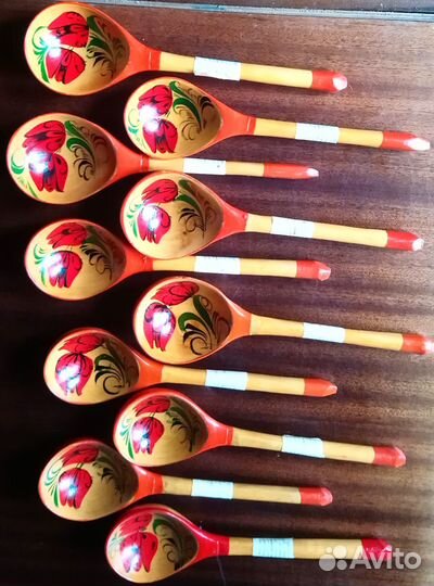 Ложки расписные деревянные новые