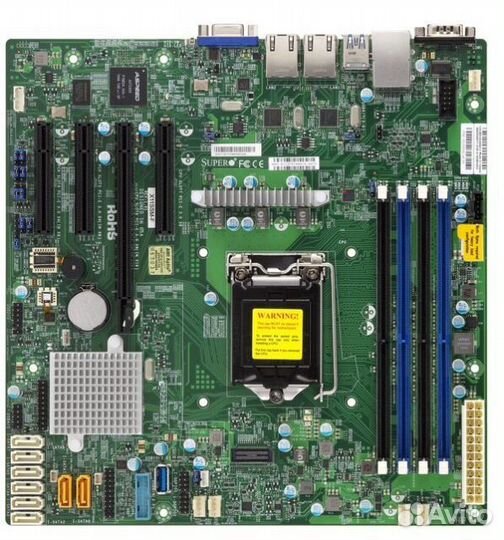 Материнская плата Supermicro X11SSM-F S1151 Intel, iC236, 4 DDR4 ECC, 2*PCI-Ex8 + 1*PCI-Ex4, SATA +