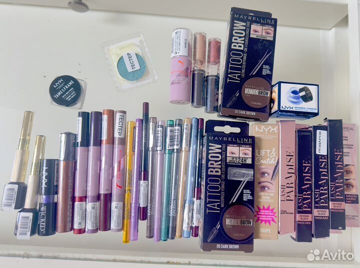 Тушь, тени, подводки NYX,maybelline,loreal