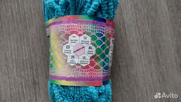 Пряжа голубая и синяя