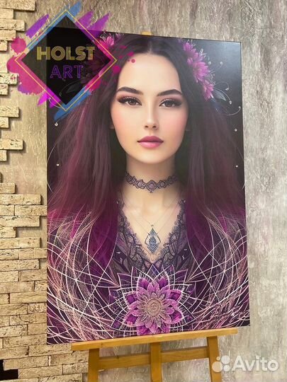 Портрет по фото на холсте