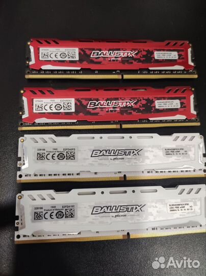 DDR4 32гб Crucial Ballistix Sport LT 4*8гб 2666мгц