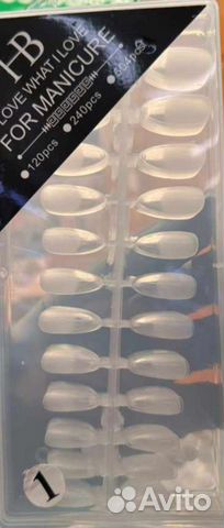 Типсы гелевые для ногтей 240шт упаковка