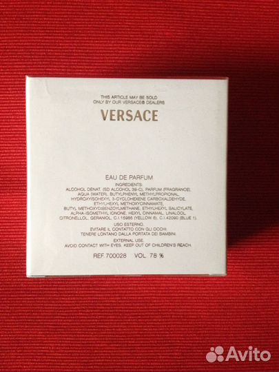 Versace духи 30 мл. Италия. Оригинал, в слюде