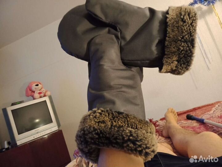 Рукавицы меховые, искуств. мех, рабочие, для рыбал