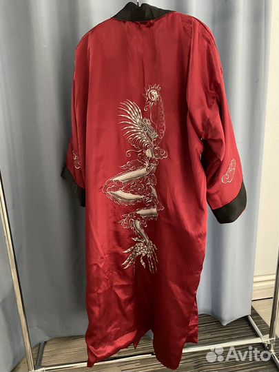 Мужской халат китайский шелк