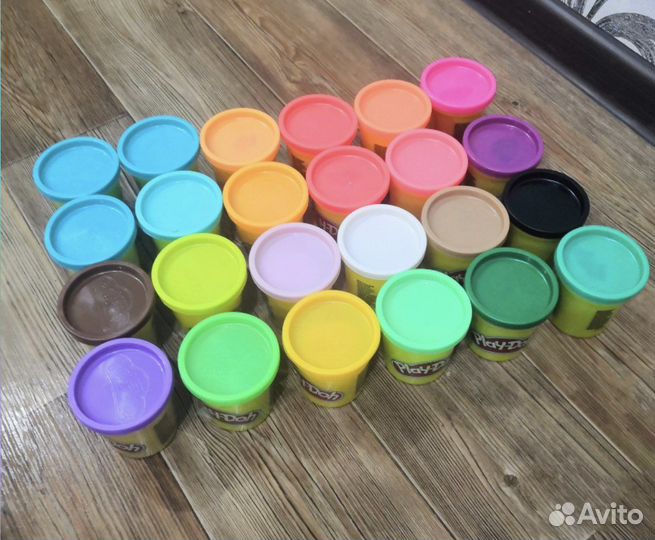 Тесто для лепки пластилин Play doh 24 банки 2 кг
