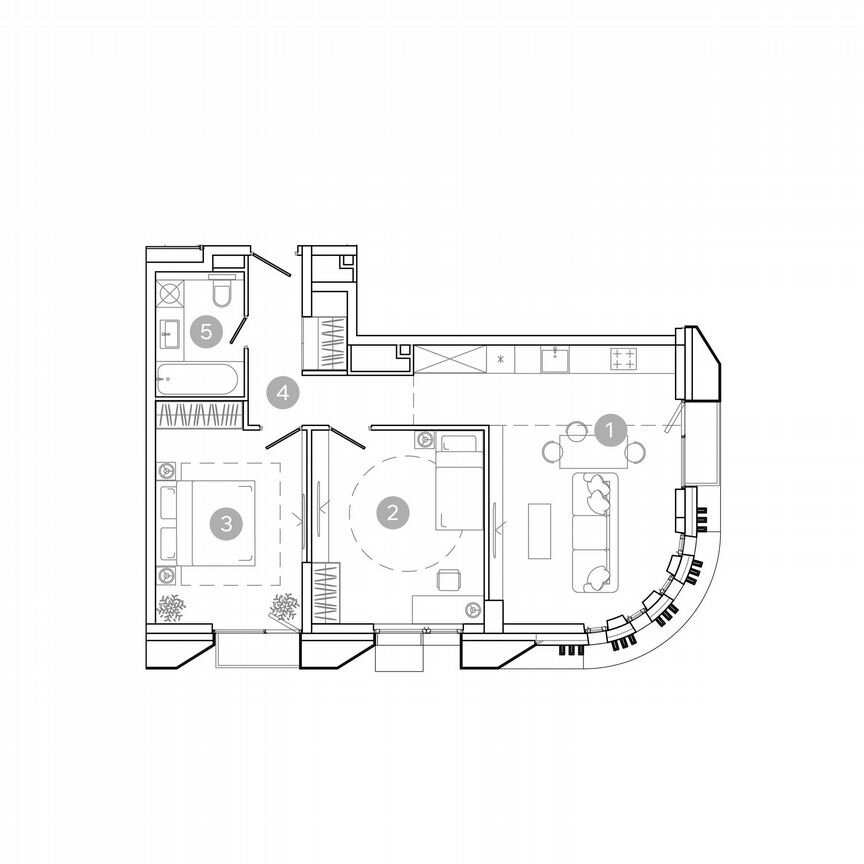 3-к. квартира, 67,8 м², 3/21 эт.