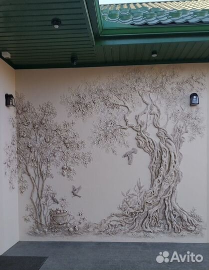 Гипсовое панно барельеф объемная картина