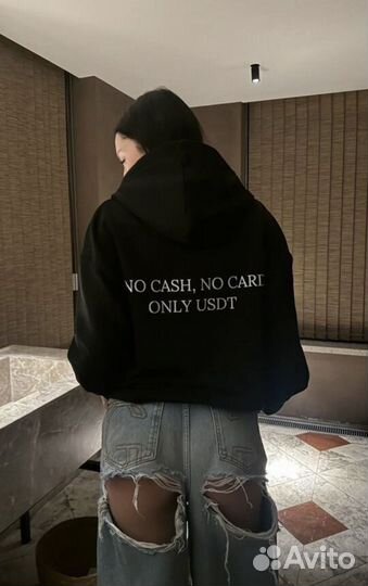 Худи no cash no cards only usdt