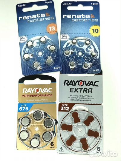 Батарейки для слуховых аппаратов