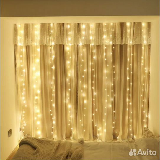 Гирлянда штора 3х3 с пультом