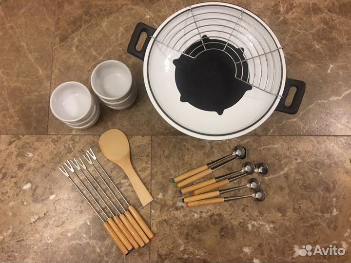 Набор для фондю из чугуна на 6 персон