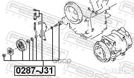 Ролик натяжной 0287-J31 0287-J31 Febest