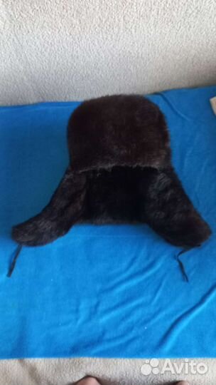 Мужская шапка ушанка норковая