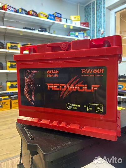 Аккумулятор аком RED Wolf 60Ач 500А (пп оп) новый