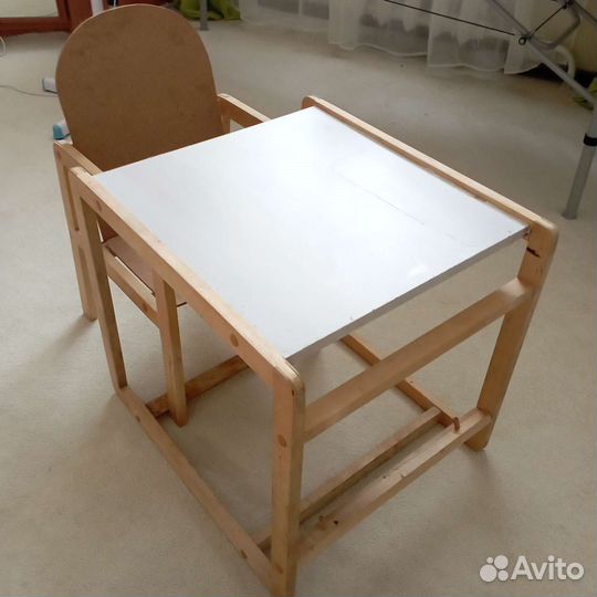 Детский стол и стул трансформер деревянный