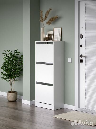 Обувница белая 60см Айден об06-601 (как икеа)