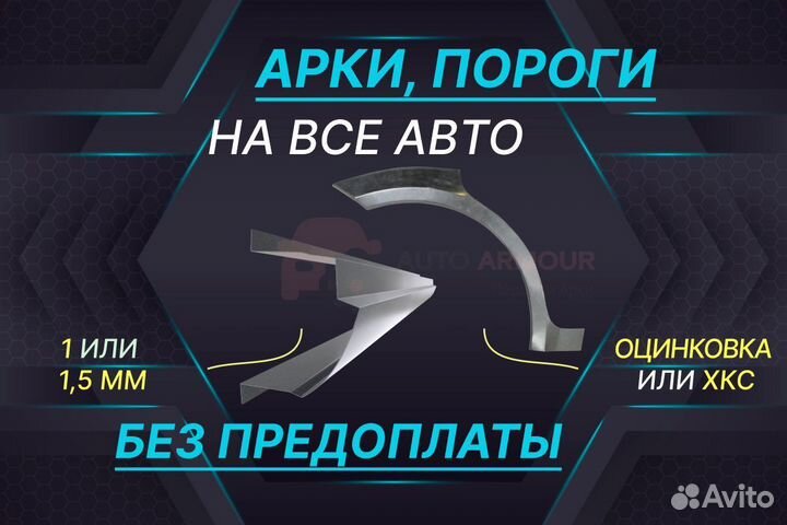 Арки Hyundai Solaris ремонтные кузовные