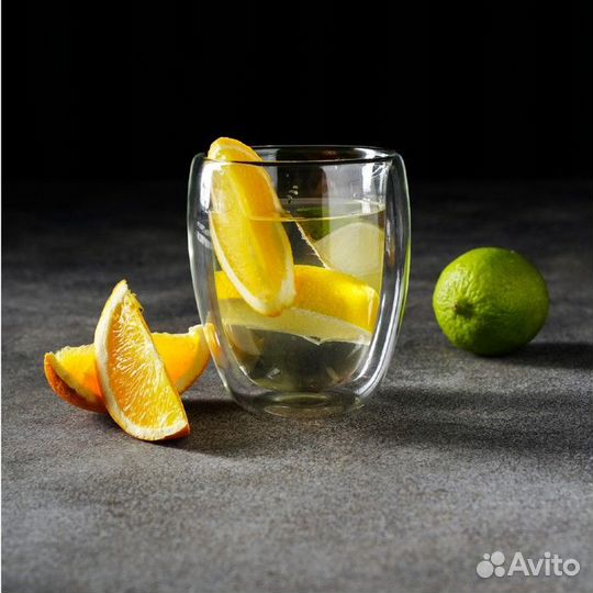 Стакан стеклянный с двойными стенками «Поль», 300