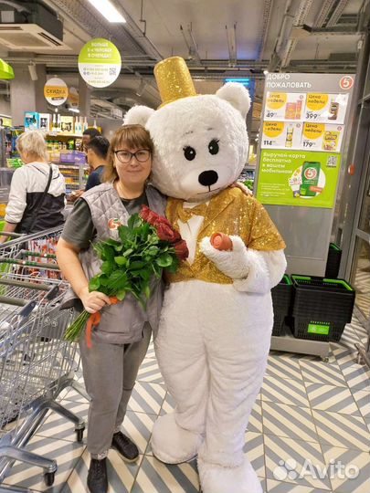 Ростовая кукла белый мишка