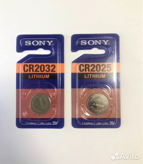 Батарейки sony CR2032/2025/1632/1620/377/364