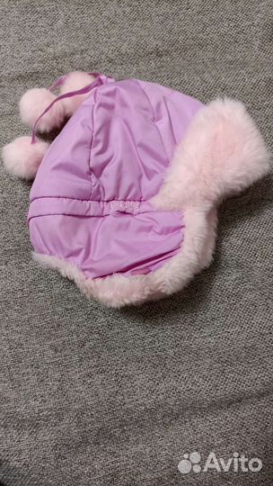 Зимняя шапка ушанка для девочки