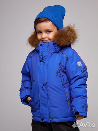 Куртка зимняя для мальчика синяя 116