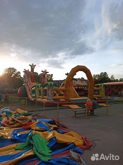 Надувной батут саванна