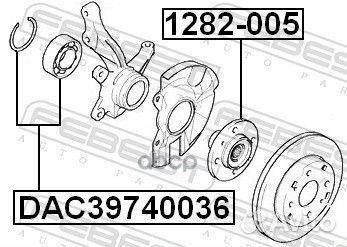 Подшипник-ступица пер.hyundai elantra 2000-2006