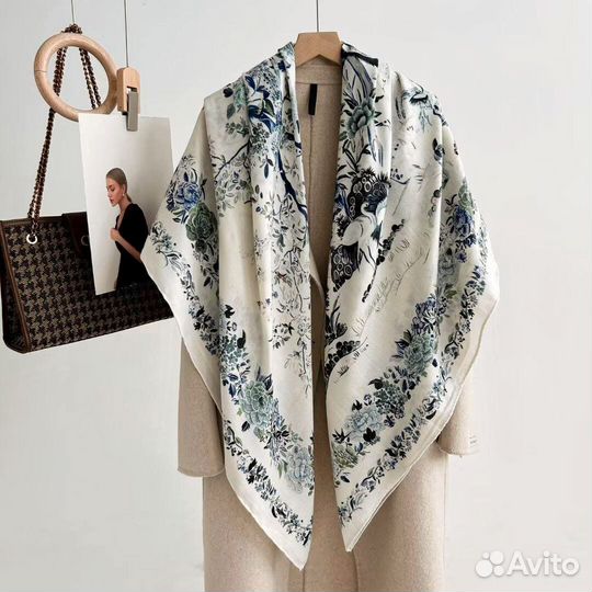 Шикарный кашемировый женский платок 135*135см