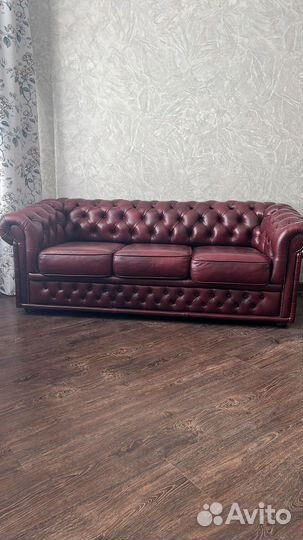 Кожаный диван Честер
