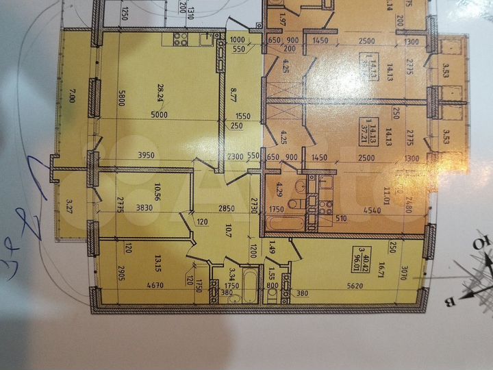 3-к. квартира, 88 м², 7/9 эт.