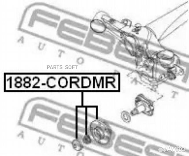 Febest 1882cordmr Ступица колеса зад прав/лев