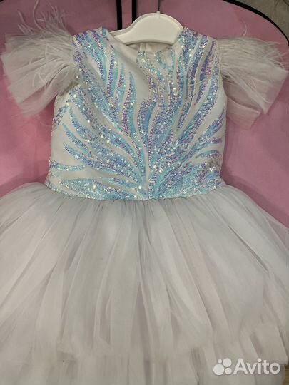 Нарядное платье для девочки 128 134 дизайнерское