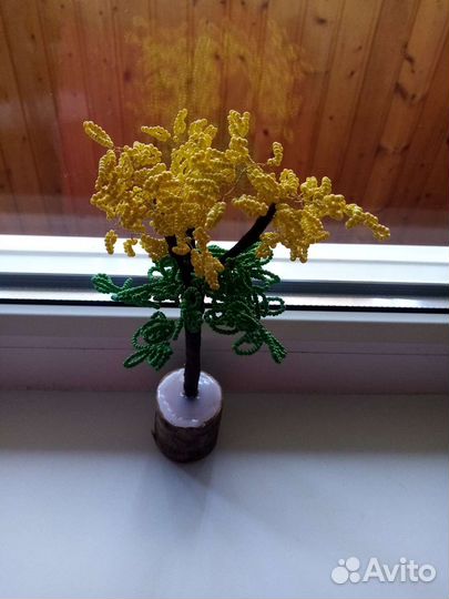 Дерево Мимоза из бисера