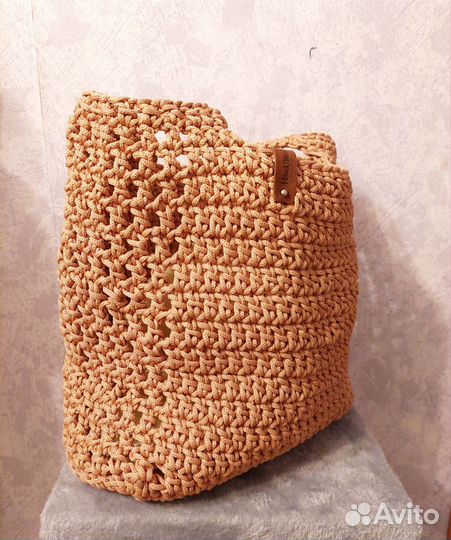 Сумка шоппер вязаная