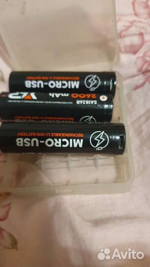 Аккумулятор 18650 microUSB зарядкой