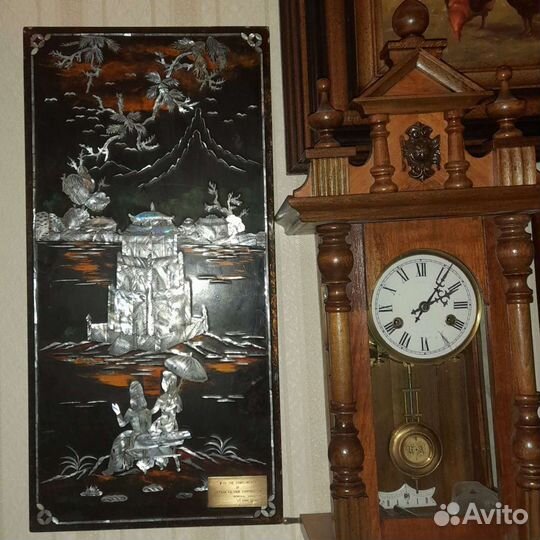 Старинное панно Le-Minh Cong Вьетнам перламутр